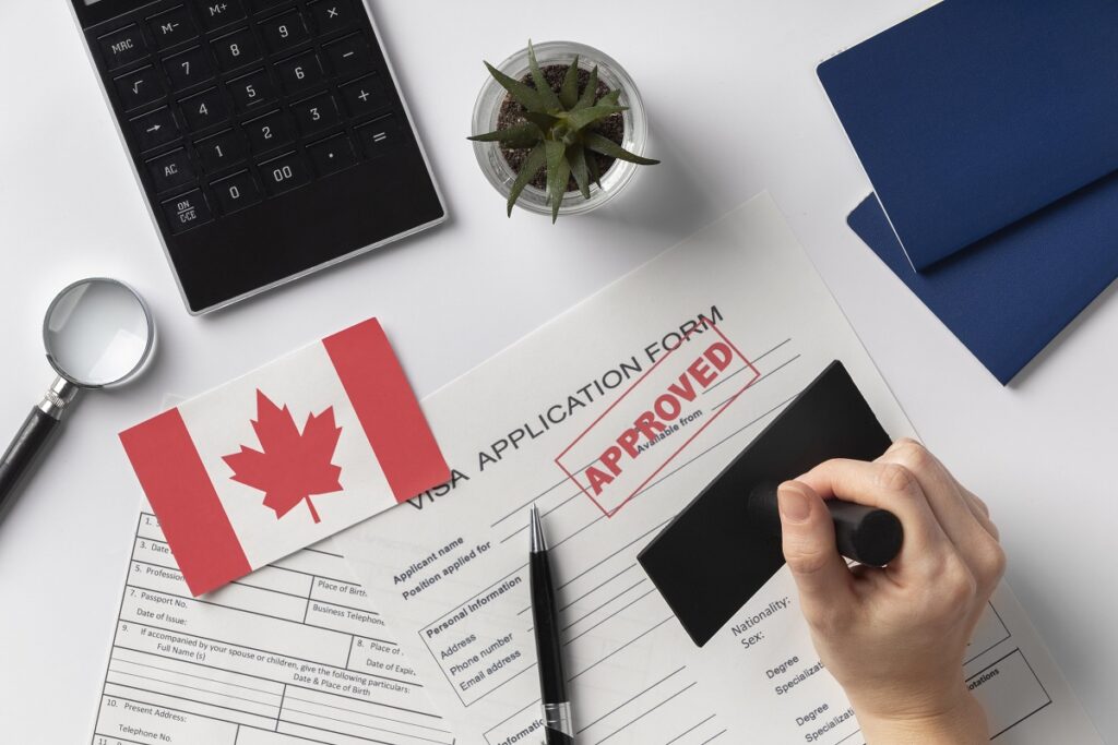 visa-application-composition-with-canadian-flag